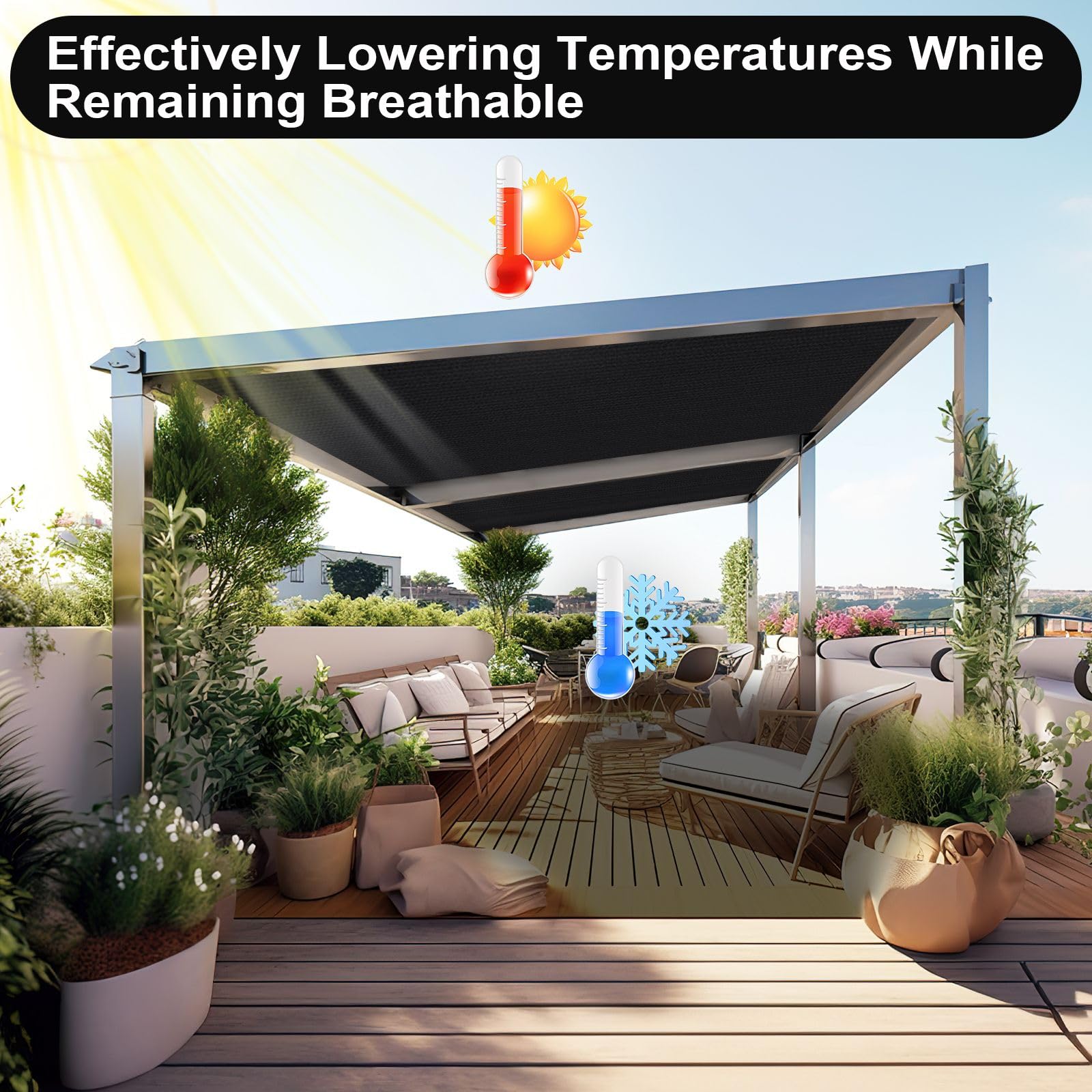 Artpuch malla permeable permitiendo paso de agua y ventilación