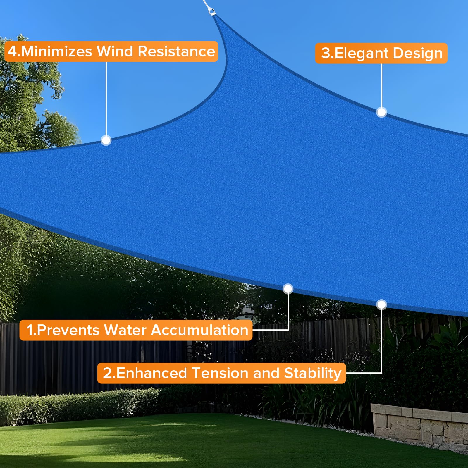 Artpuch vela instalada sobre piscina creando zona fresca y protección solar