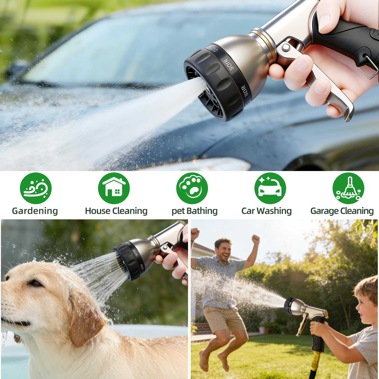 Arxive boquilla lavando auto mostrando potente chorro para limpieza