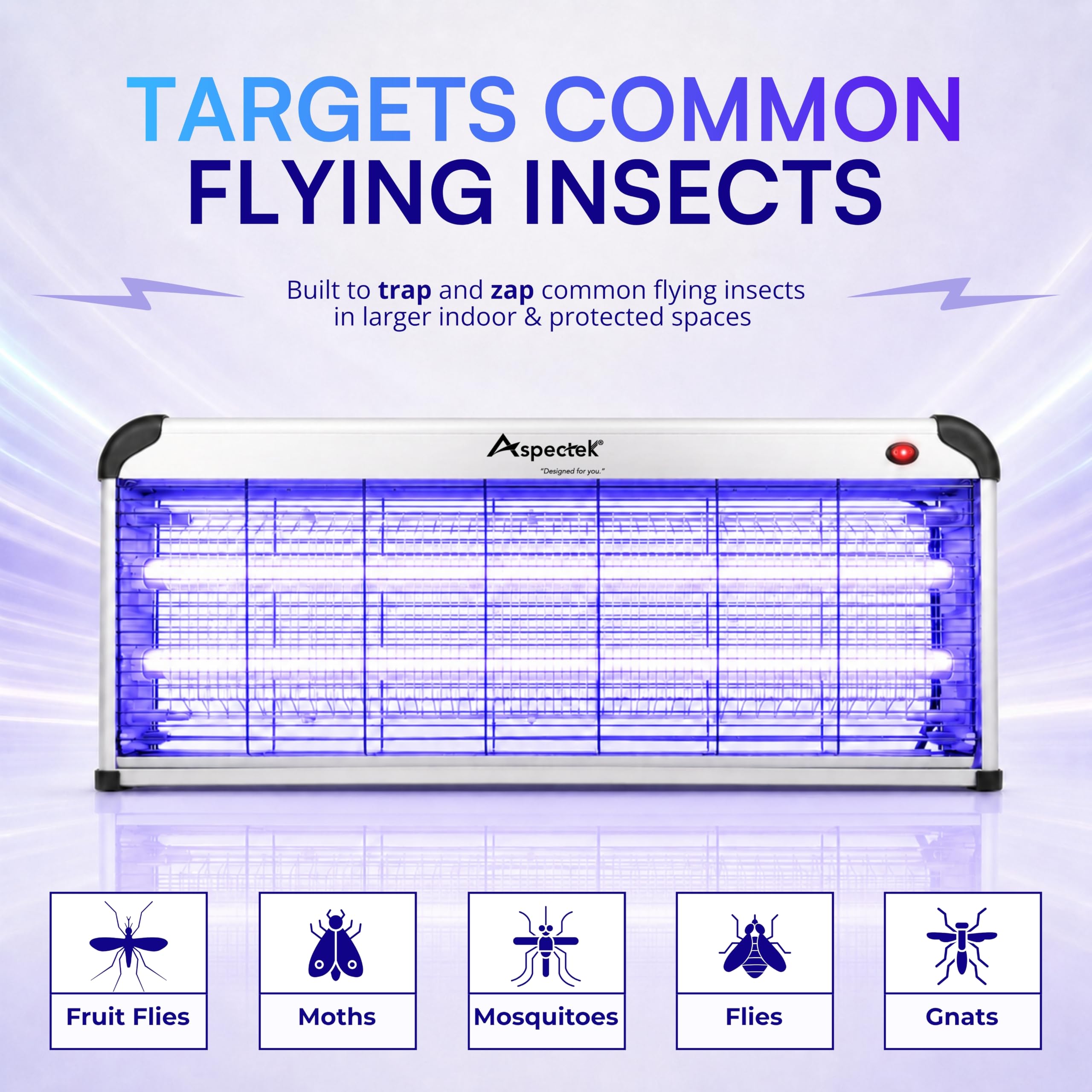 ASPECTEK tubos UV dobles que aumentan atracción de mosquitos y polillas