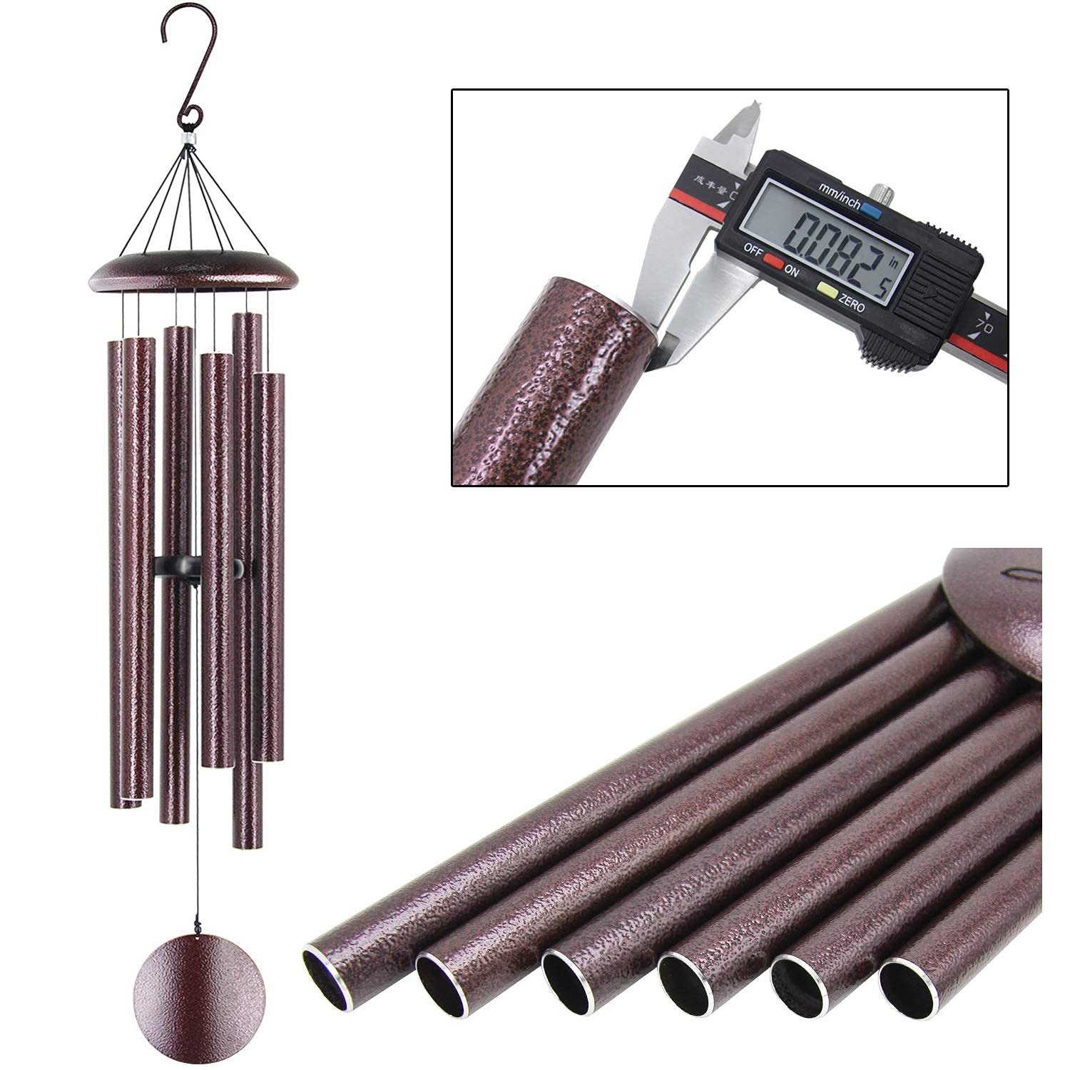 ASTARIN campanas colgadas en un porche soleado, crean ambiente relajante exterior