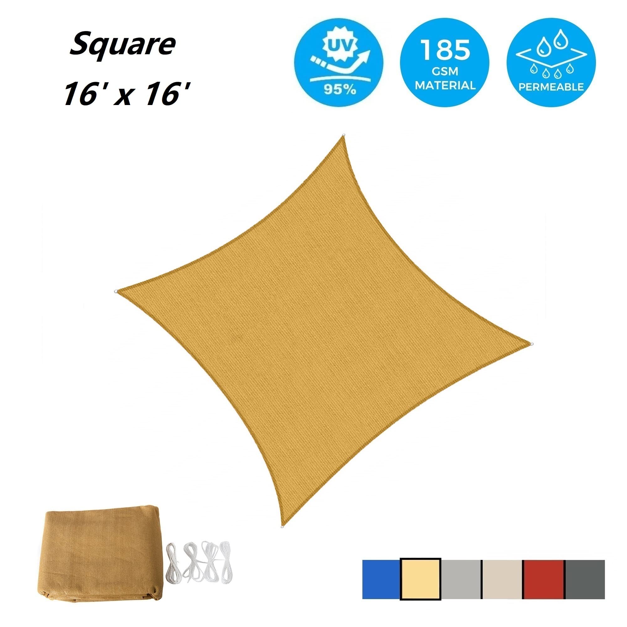 AsterOutdoor primer plano de tela 185GSM que ofrece sombra y ventilación