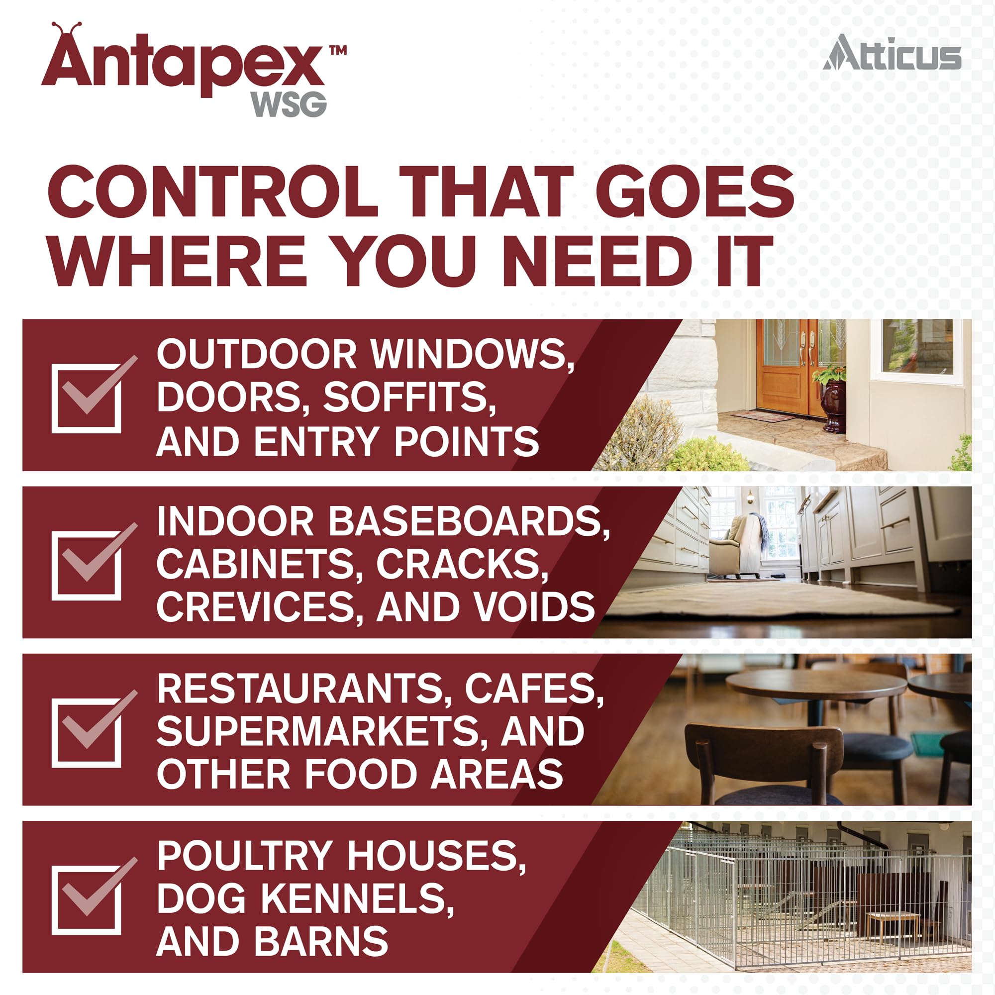 Atticus Antapex WSG solución incolora en atomizador para aplicaciones sin manchas