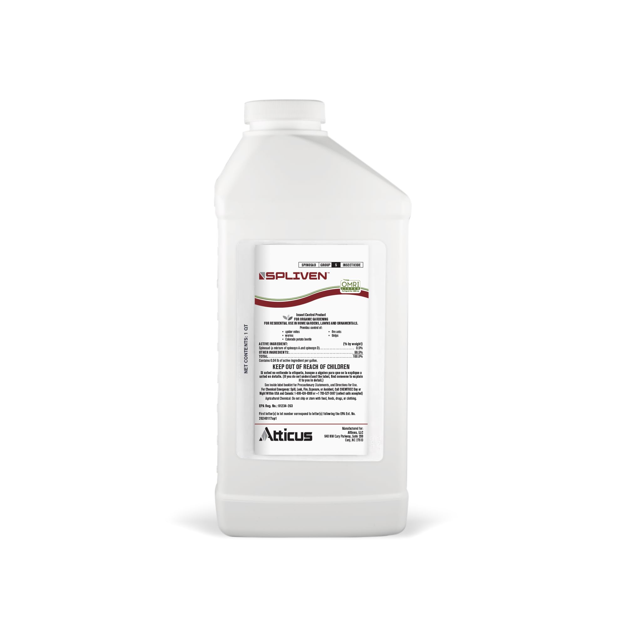 Atticus Spliven envase frontal 32oz mostrando diseño y tamaño