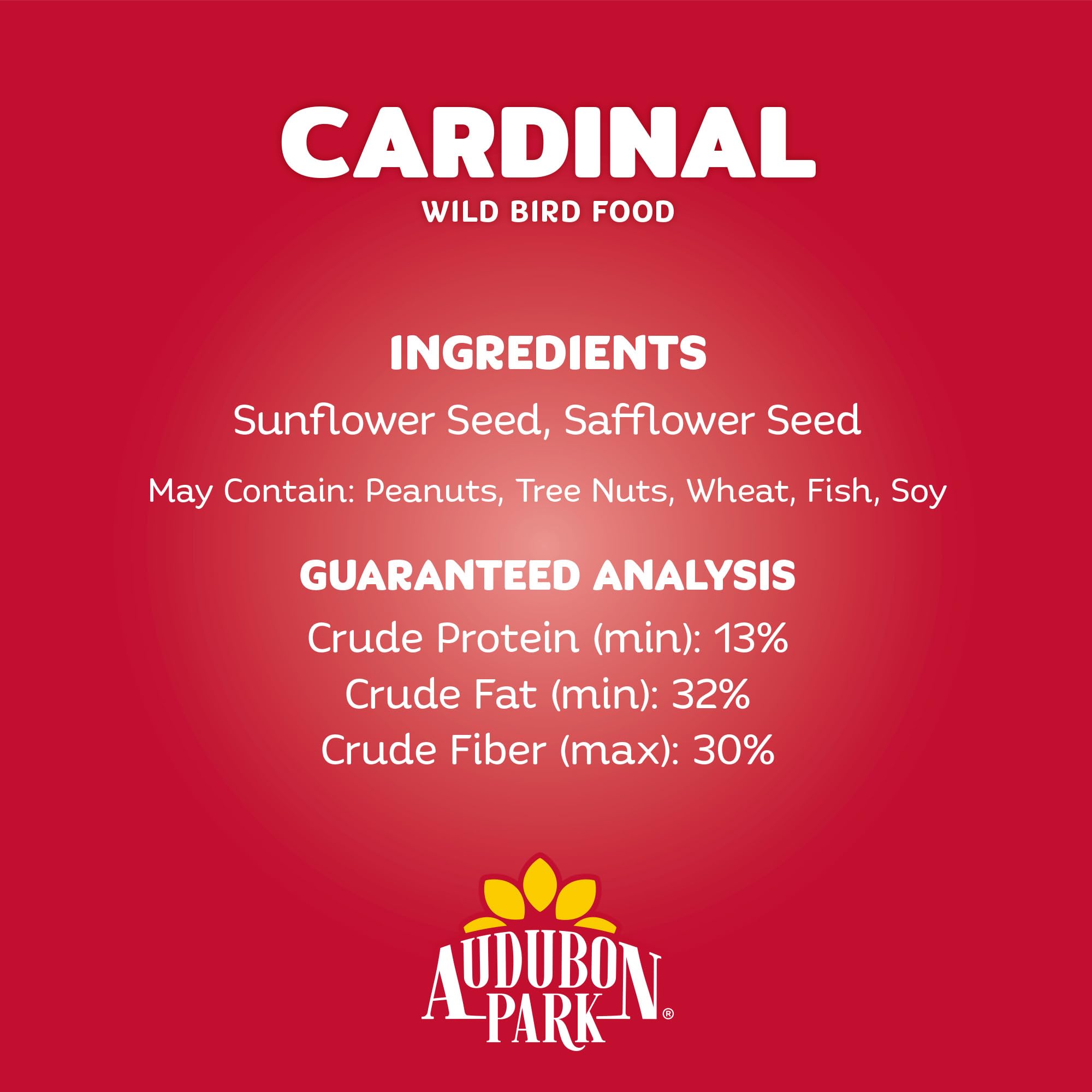 Audubon Park etiqueta nutricional y lista de ingredientes para elección informada