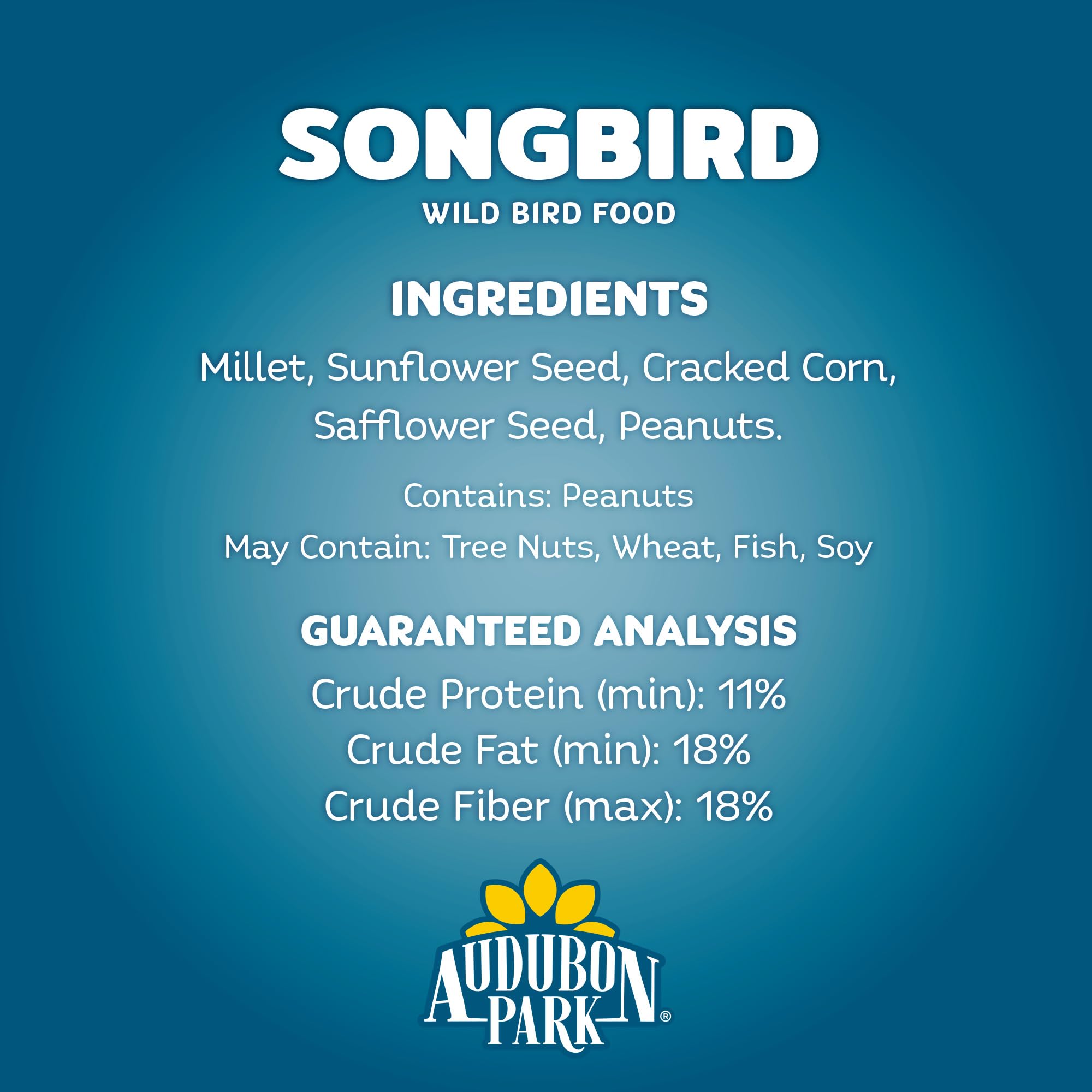 audubon park etiqueta con ingredientes y beneficios visibles