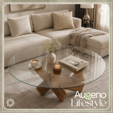 Augeno tapa en mesa de patio cubierta, durabilidad y limpieza fácil