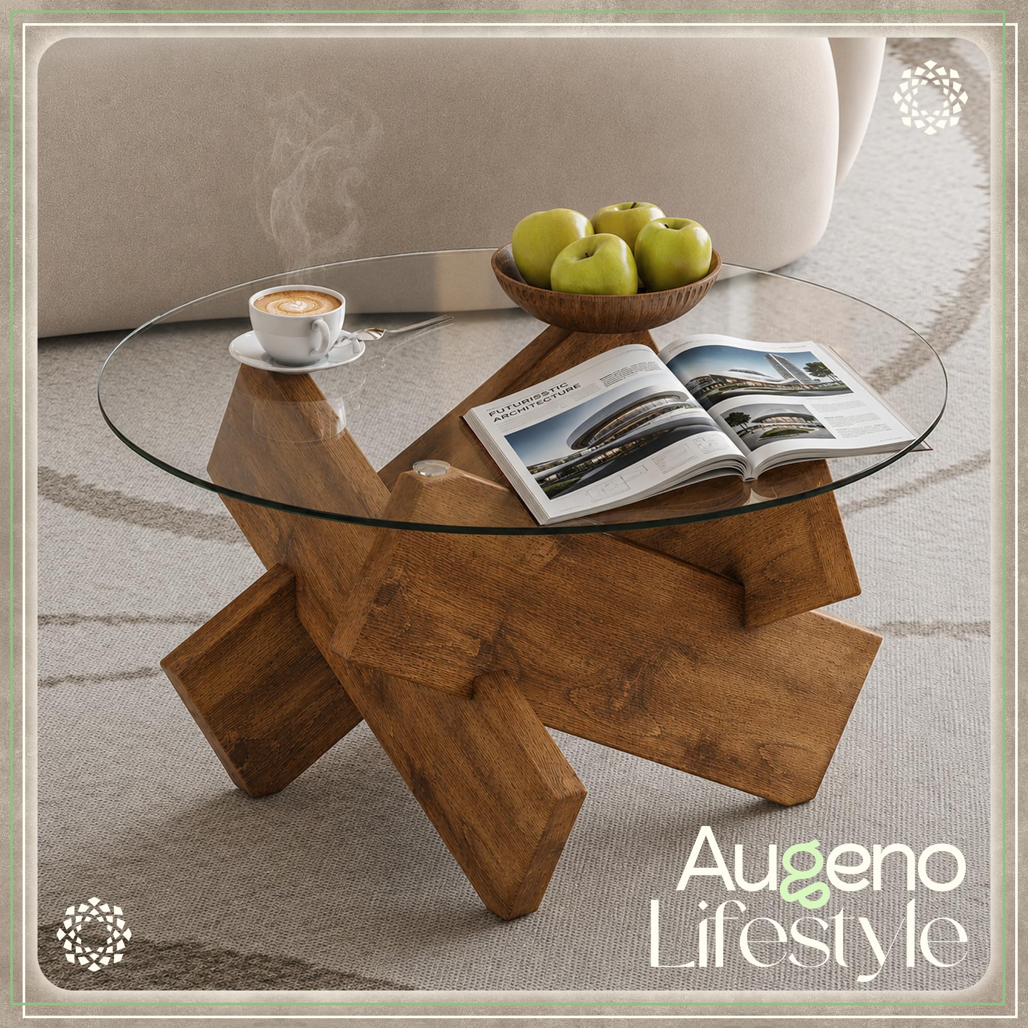 Augeno tapa en mesa de patio resistente y de fácil mantenimiento