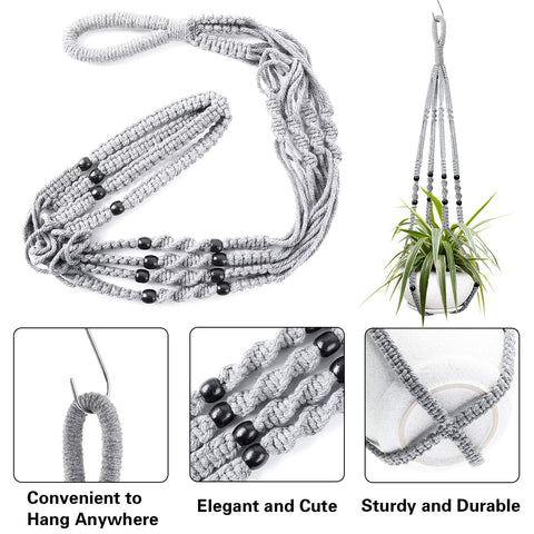 Augshy detalle de nudos macramé que asegura la maceta