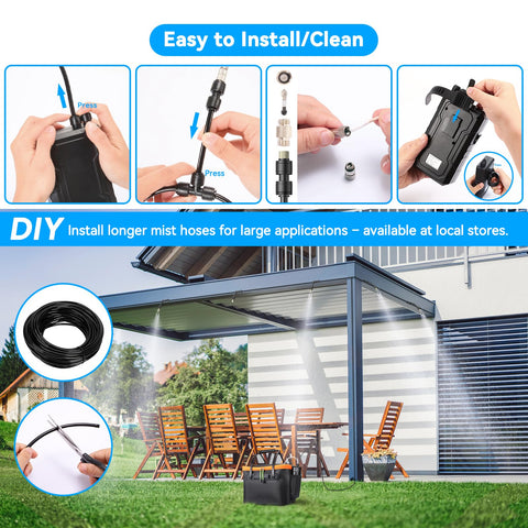 Ausic sistema en camping refrescando áreas y mejorando confort