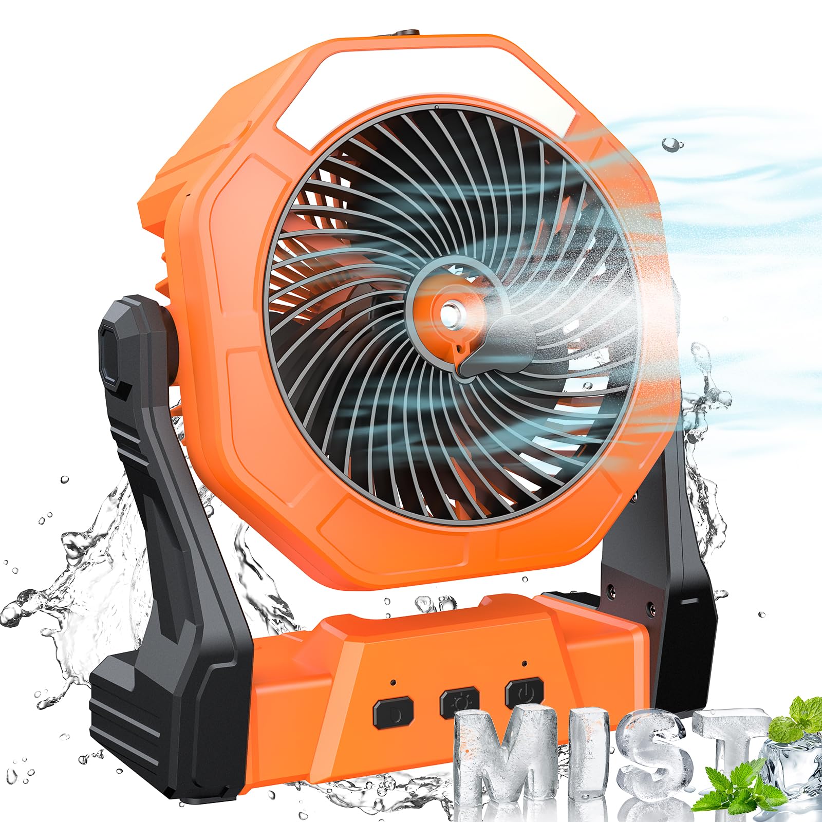 Ausic vista frontal del ventilador nebulizador, refrigeración portátil inmediata