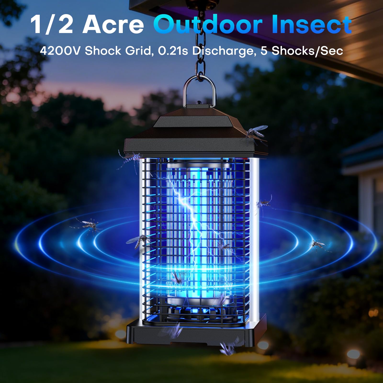 AVAXO bombilla UV dual enfocada para mayor atracción de insectos