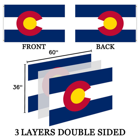 AXJBW bandera Colorado textura de poliéster 240D duradera y resistente