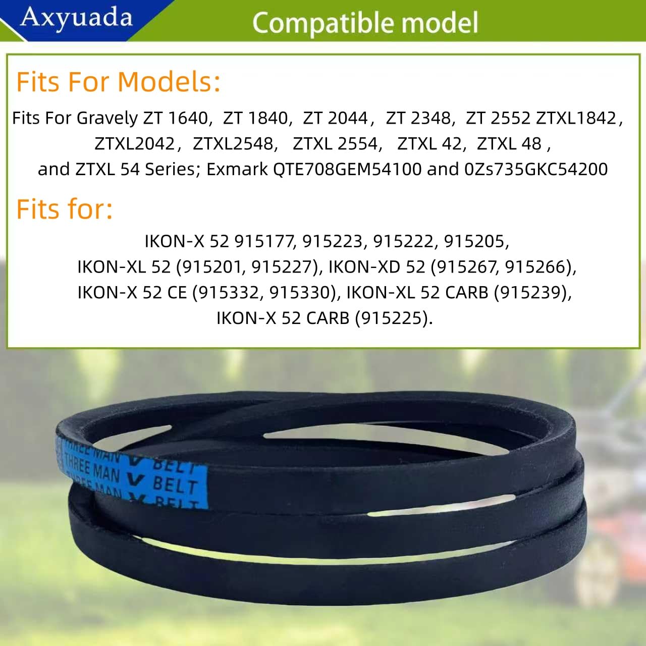 Axyuada etiqueta con dimensiones 1/2"×145" y referencias compatibles