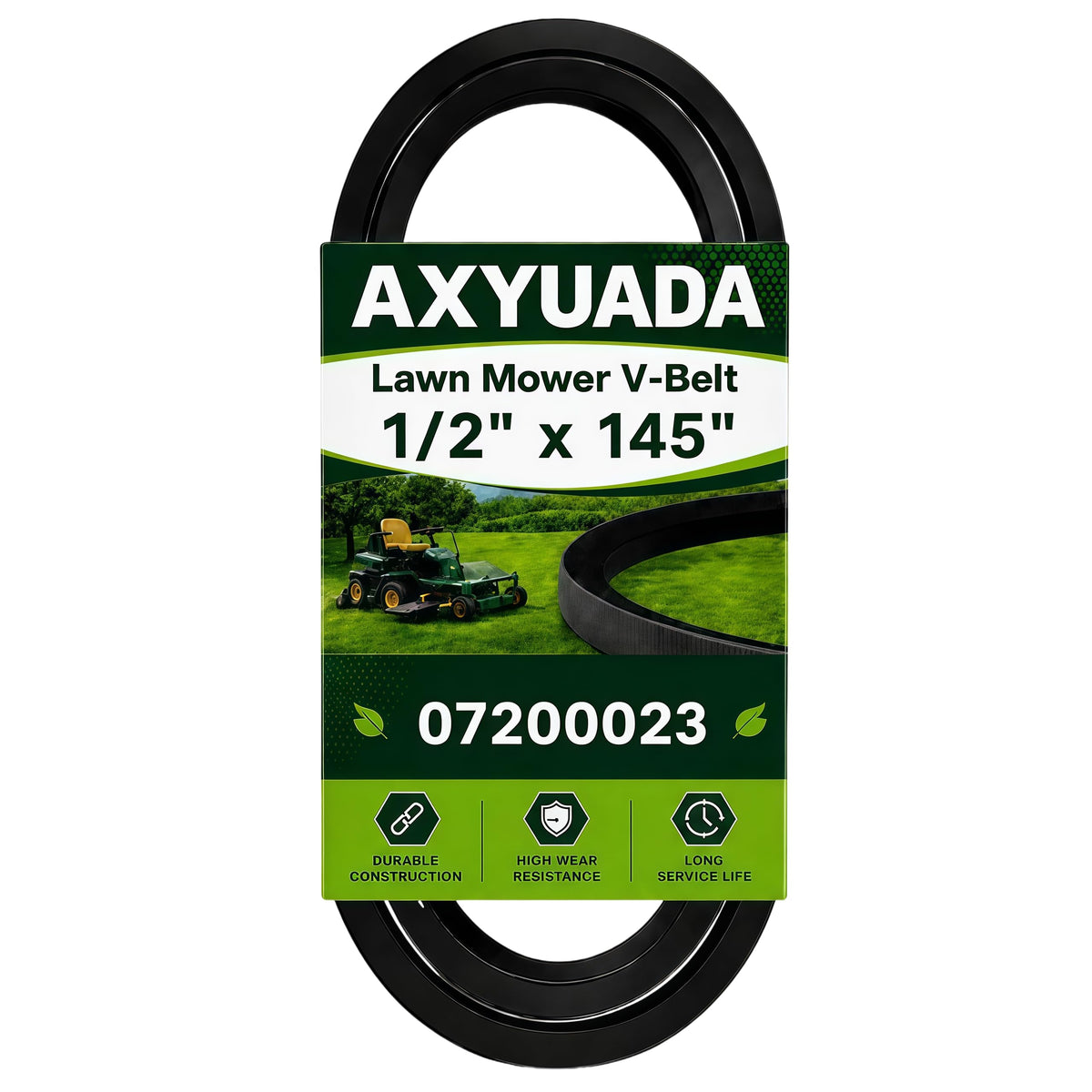 Axyuada correa frontal en empaque mostrando compatibilidad y ajuste