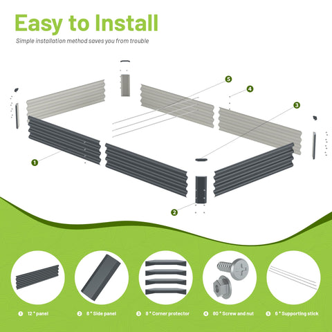 Ayen Guard cama con verduras creciendo mostrando alta capacidad