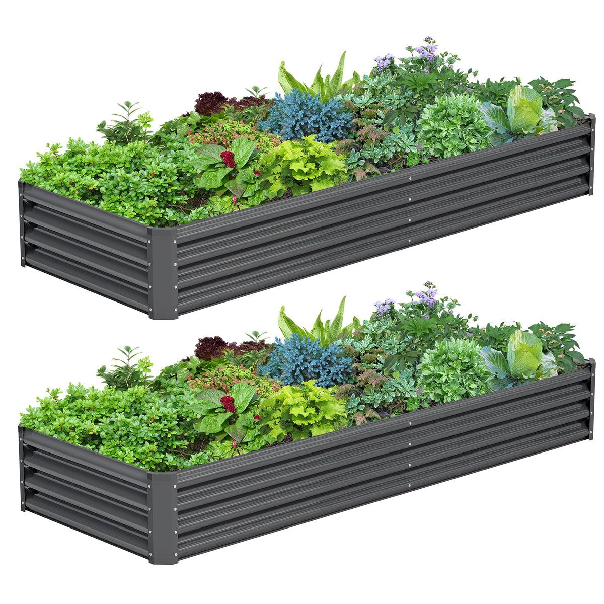 Ayen Guard frente de jardinera galvanizada mostrando robustez y capacidad