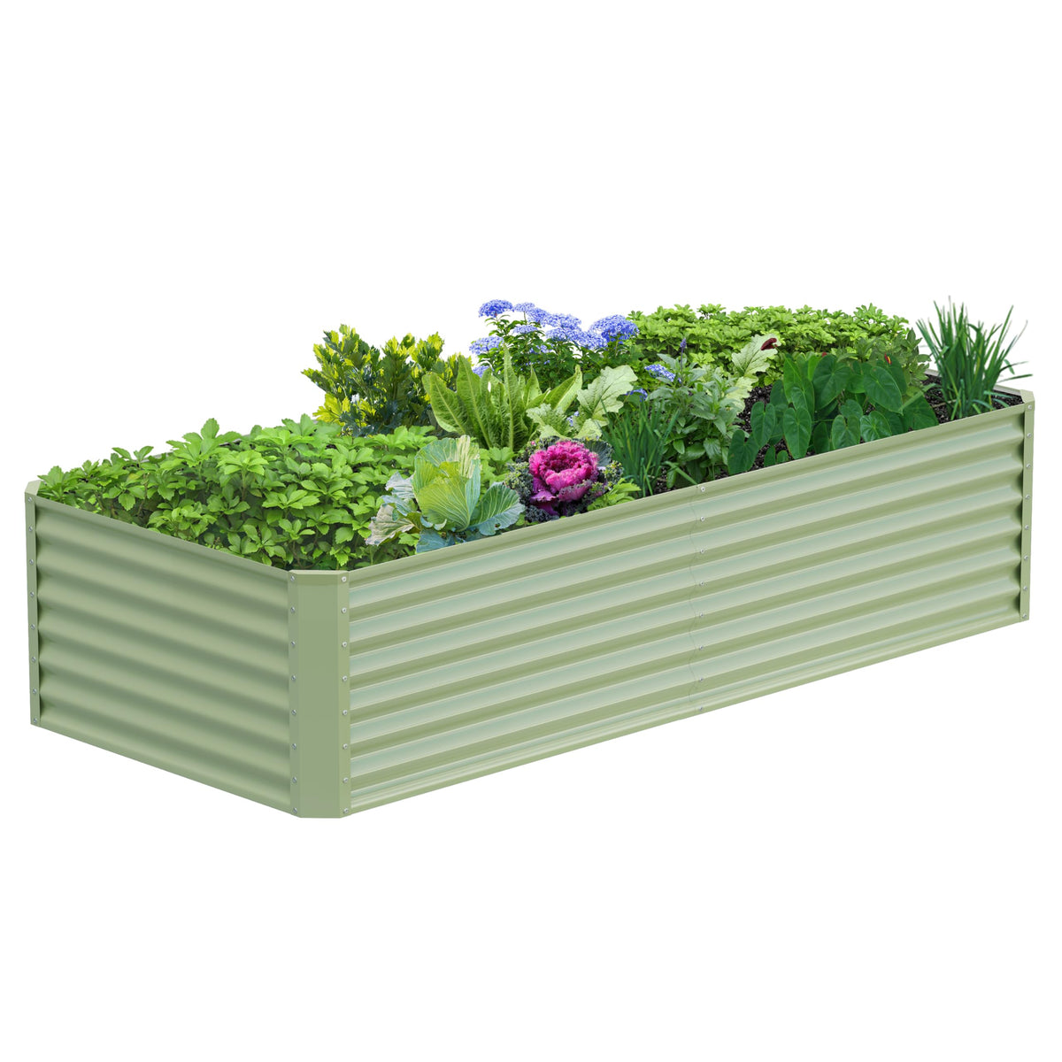 Ayen Guard vista frontal del paquete mostrando la jardinera metálica y beneficios de espacio