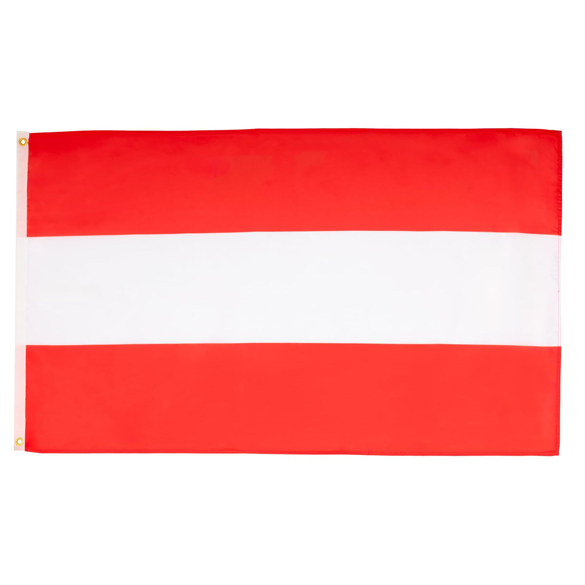 AZ FLAG bandera Austria frontal, muestra colores vivos y presencia