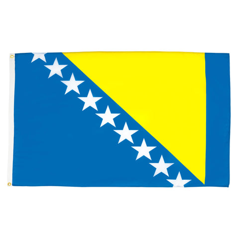 AZ FLAG bandera Bosnia y Herzegovina vista frontal, colores vivos y fiel reproducción