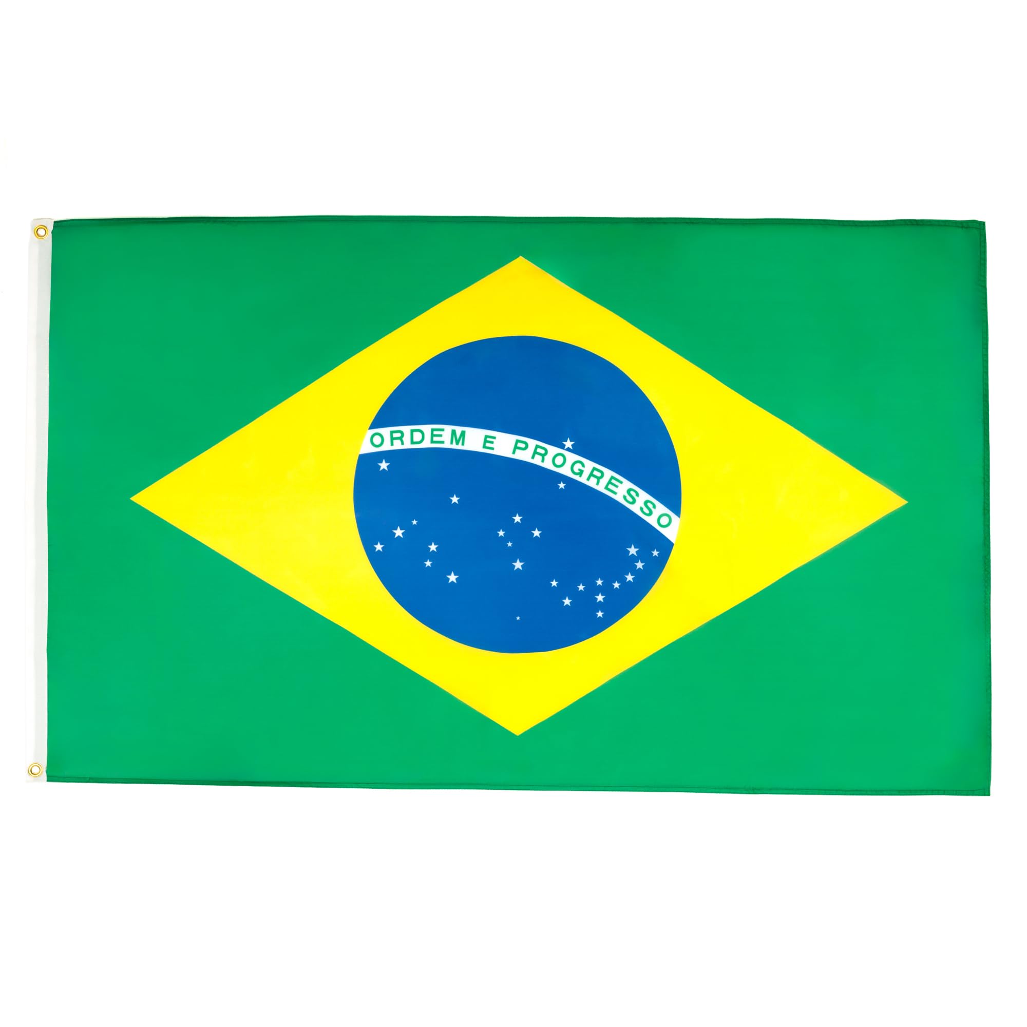 AZ FLAG bandera Brasil frontal mostrando colores vivos y presencia institucional