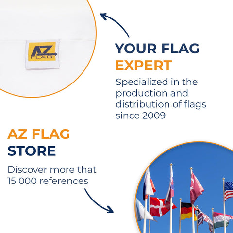 AZ FLAG bandera en embalaje blister lista para almacenamiento y regalo