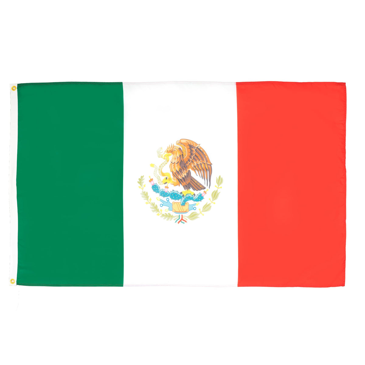 AZ FLAG bandera México vista frontal con colores vivos y presencia impactante
