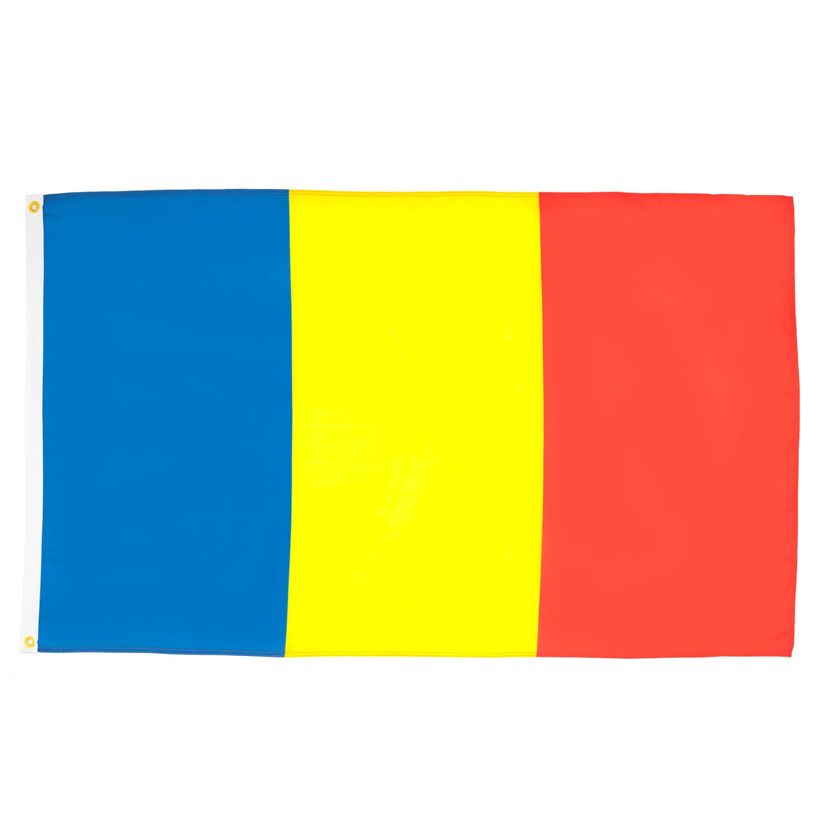 AZ FLAG bandera Rumanía vista frontal, color vivo y presencia