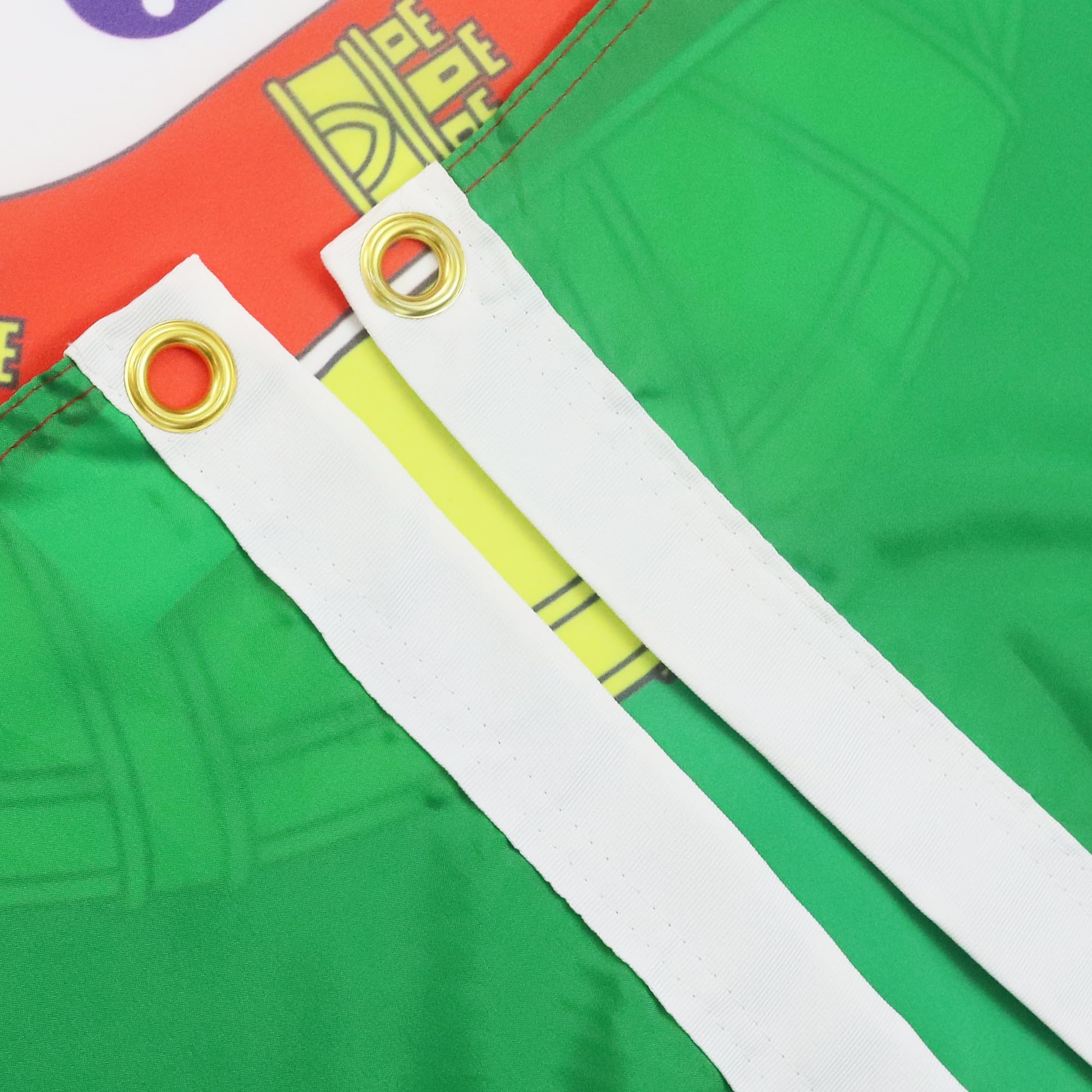 AZ FLAG primer plano de tejido y costuras reforzadas para mayor durabilidad
