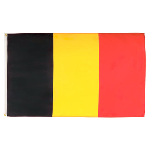 AZ FLAG vista frontal de la bandera Bélgica, visual clara y vibrante