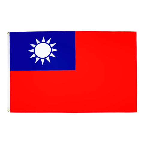 AZ FLAG vista frontal de la bandera taiwanesa con colores vivos y presencia