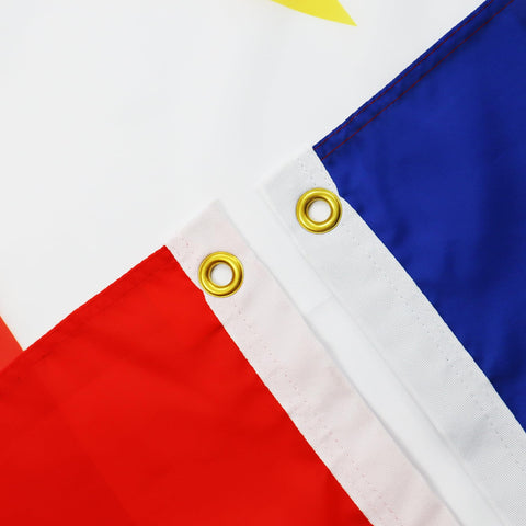 AZ FLAG detalle de costuras reforzadas mostrando durabilidad