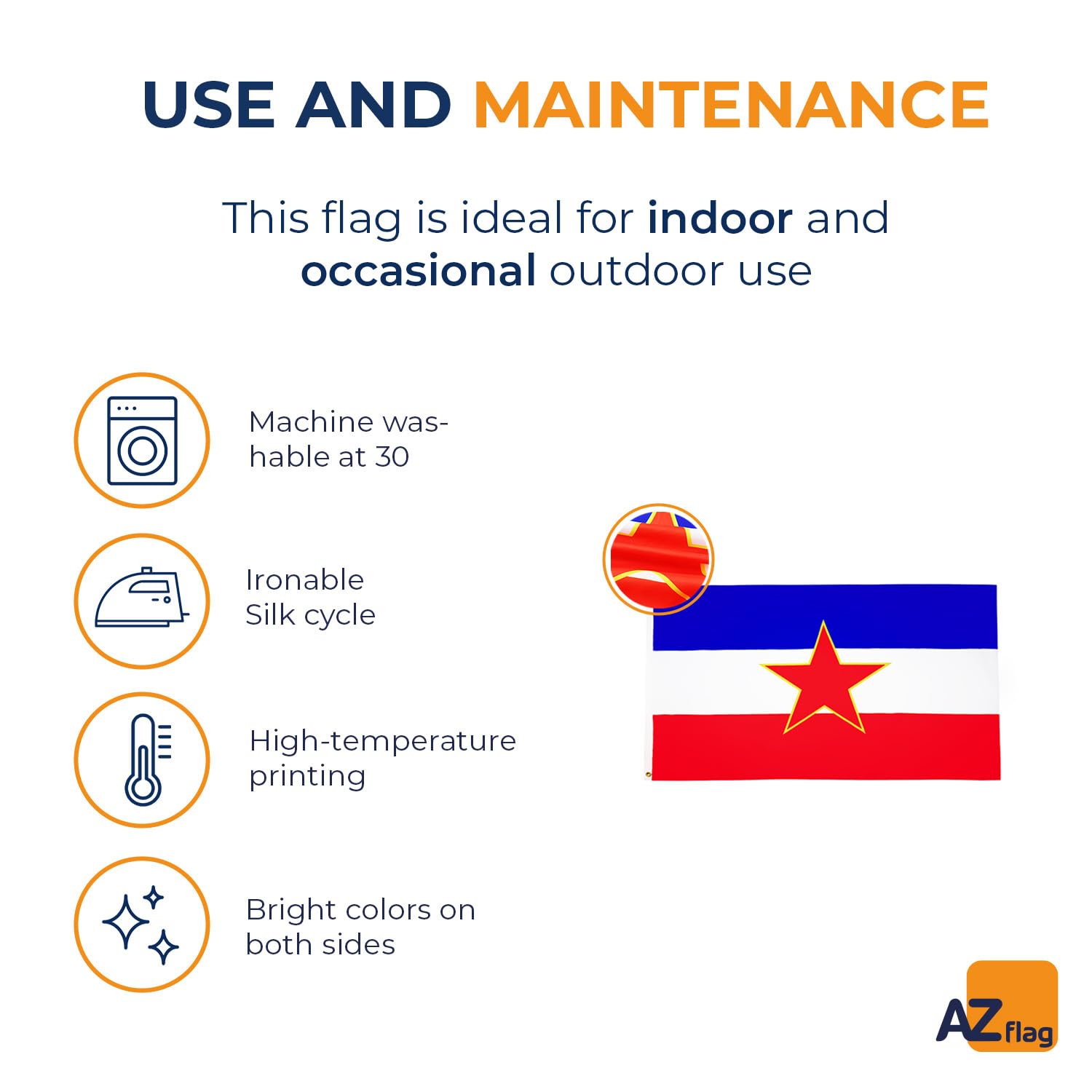AZ FLAG bandera Yugoslavia colgada en pared para evento interior
