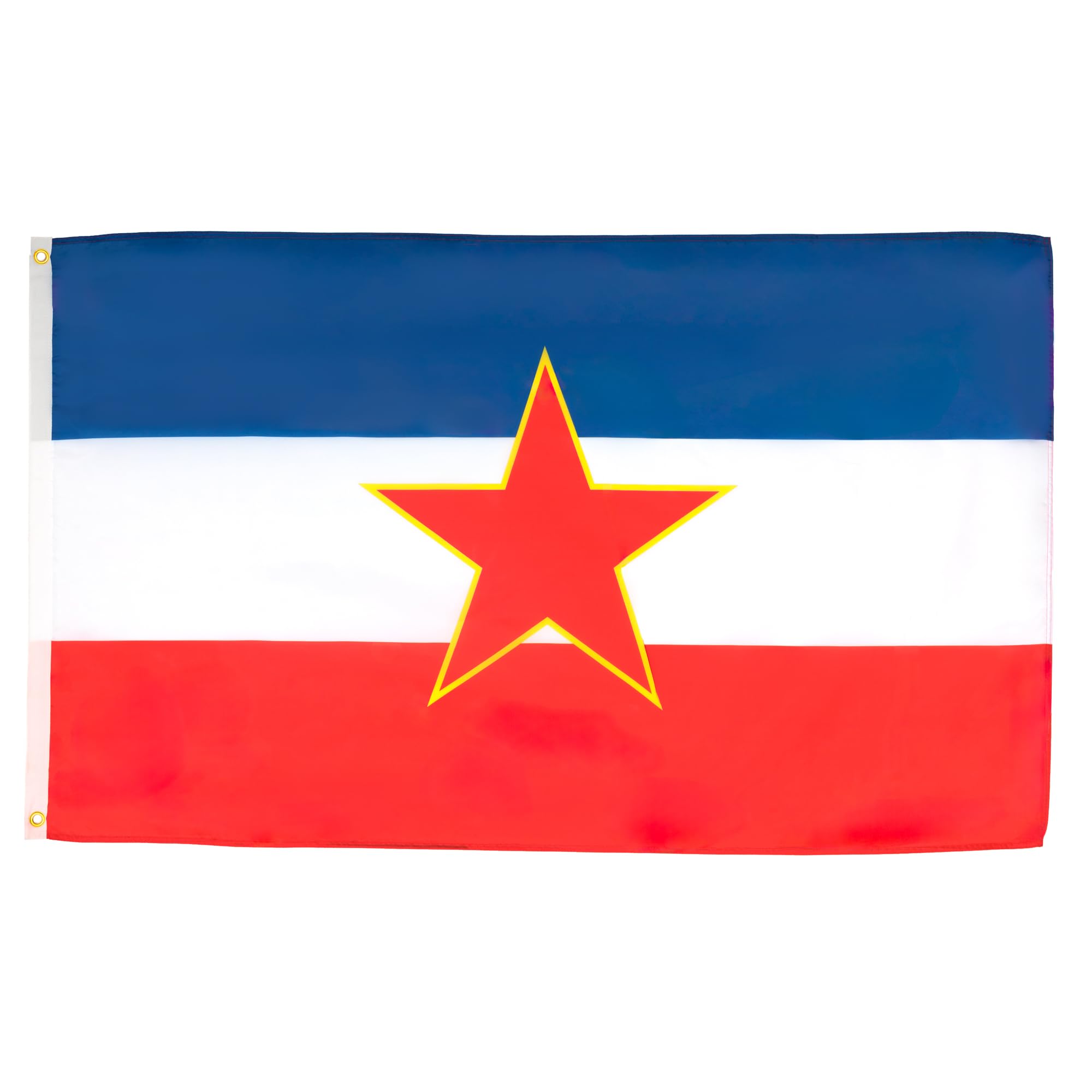 AZ FLAG bandera Yugoslavia vista frontal con colores vibrantes