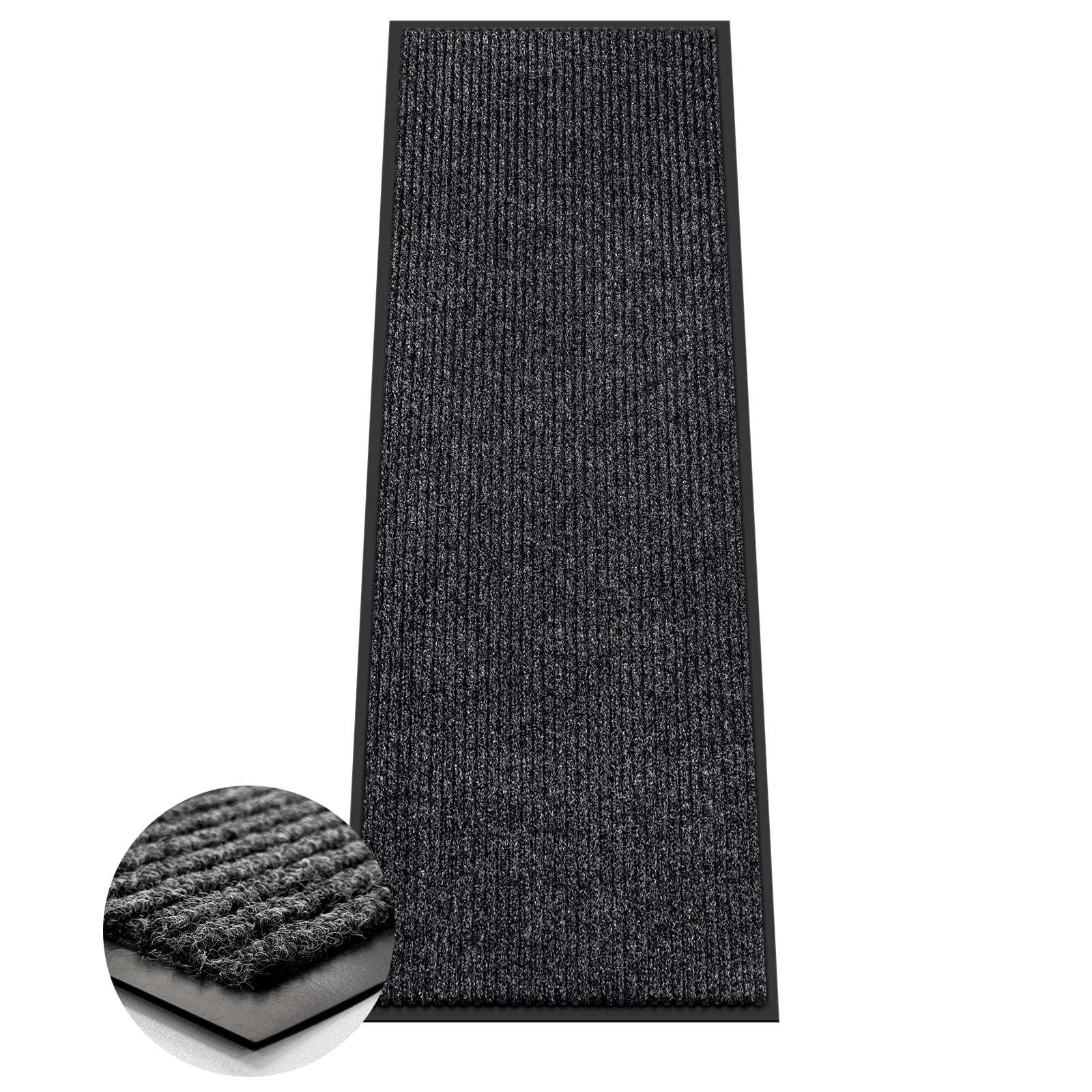 Azadx felpudo frontal 2'x6' que protege la entrada y absorbe humedad