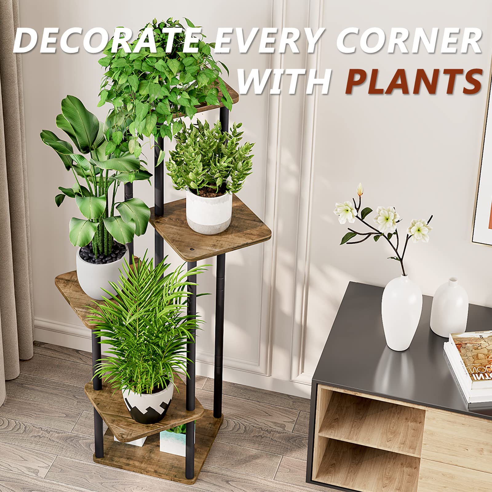 AZERPIAN estantería decorada con plantas que mejora el ambiente interior