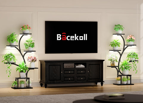 BACEKOLL detalle de la luz LED integrada facilita crecimiento en interiores