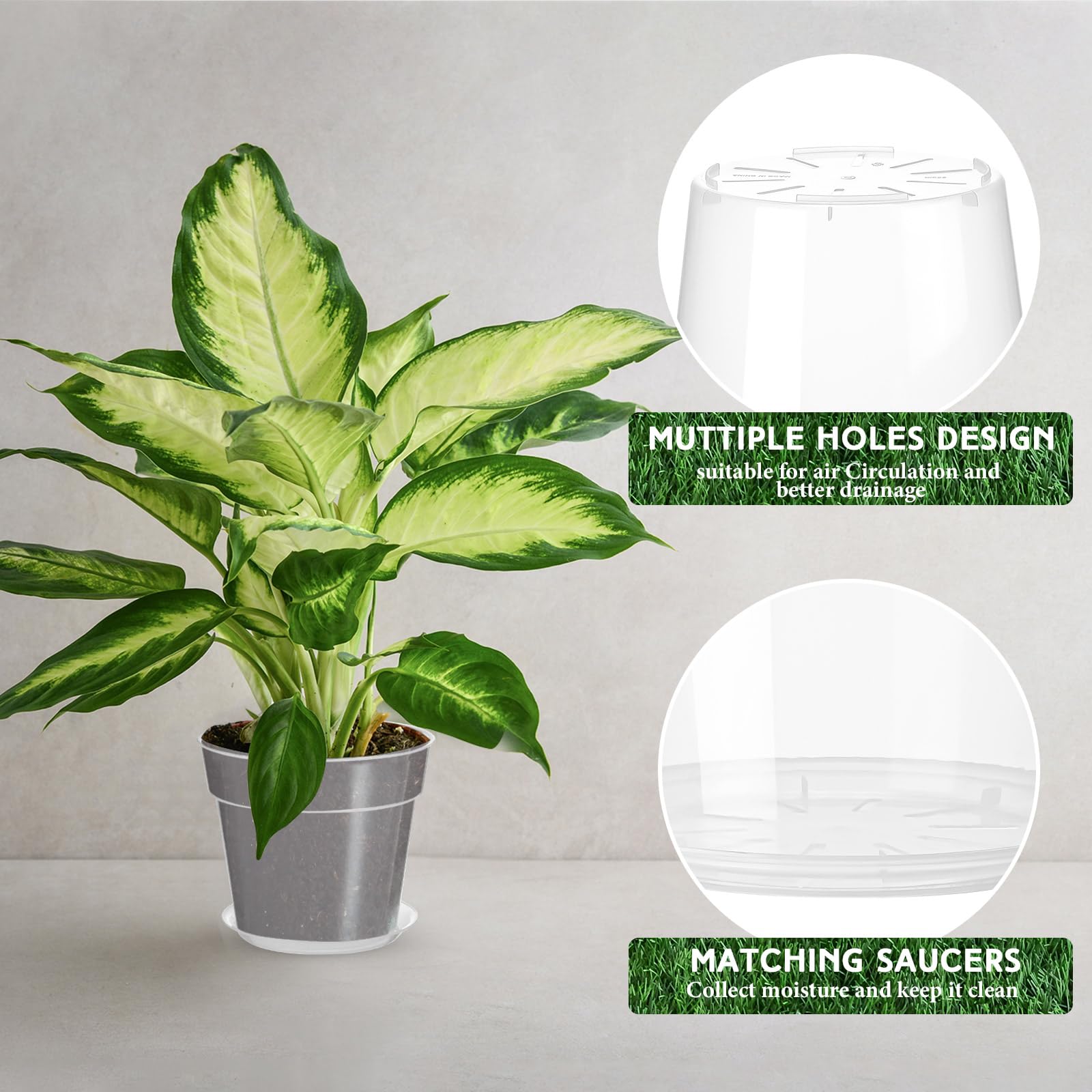 Baderke textura y grosor del plástico resistente con protección UV