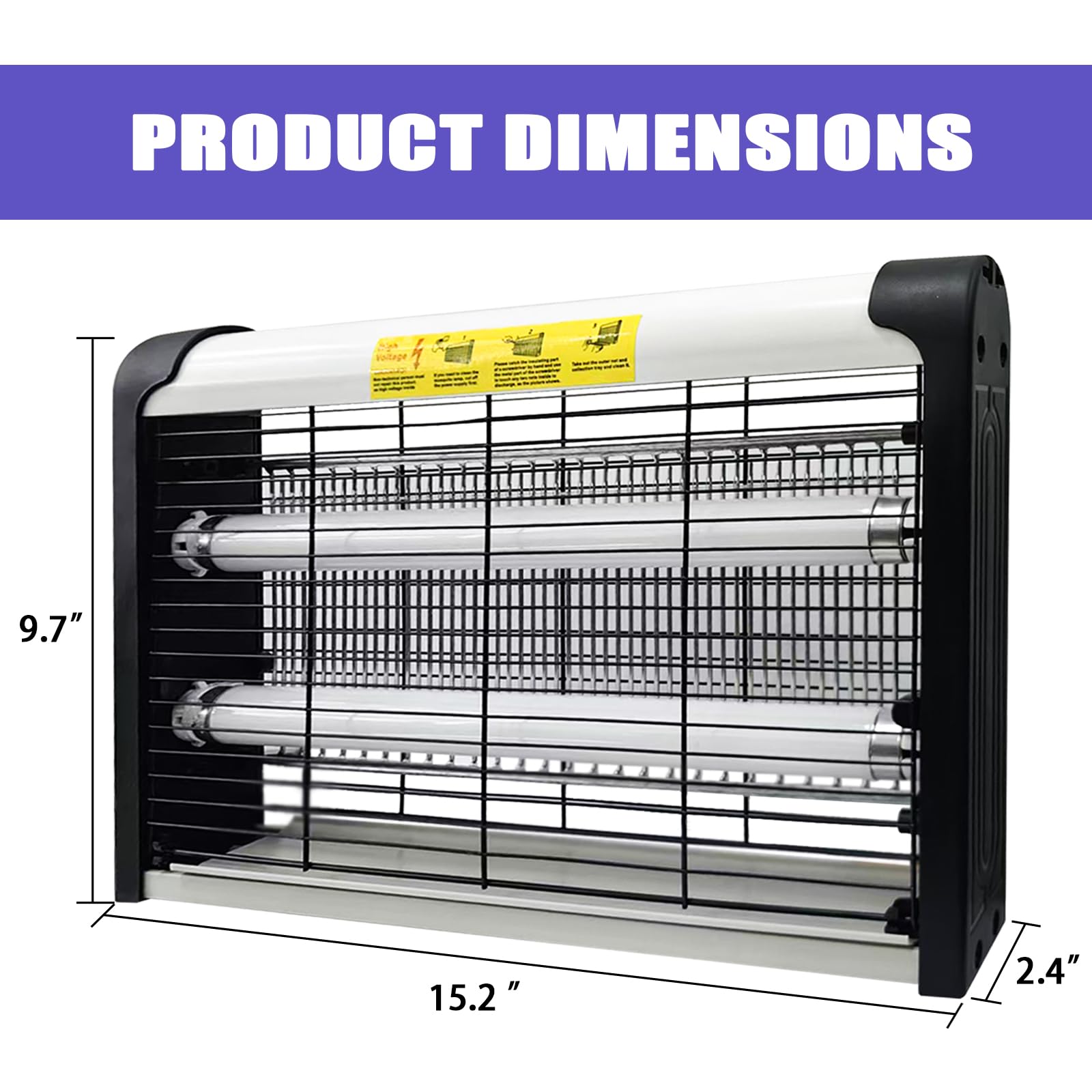 BAIMNOCM luz UV encendida mostrando atracción efectiva de insectos