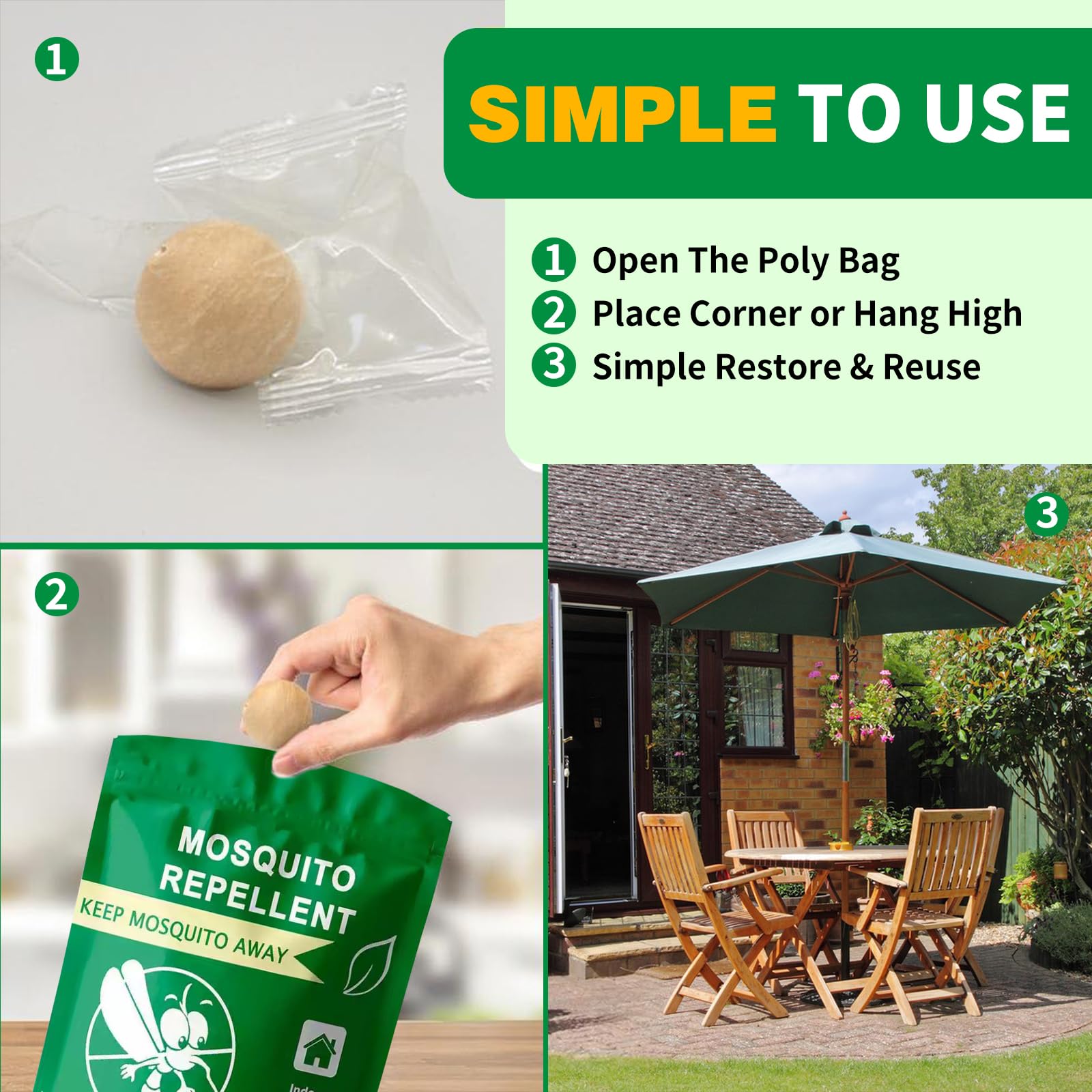 Balancexlite Plus colocadas en patio junto a mesa, ambiente sin mosquitos