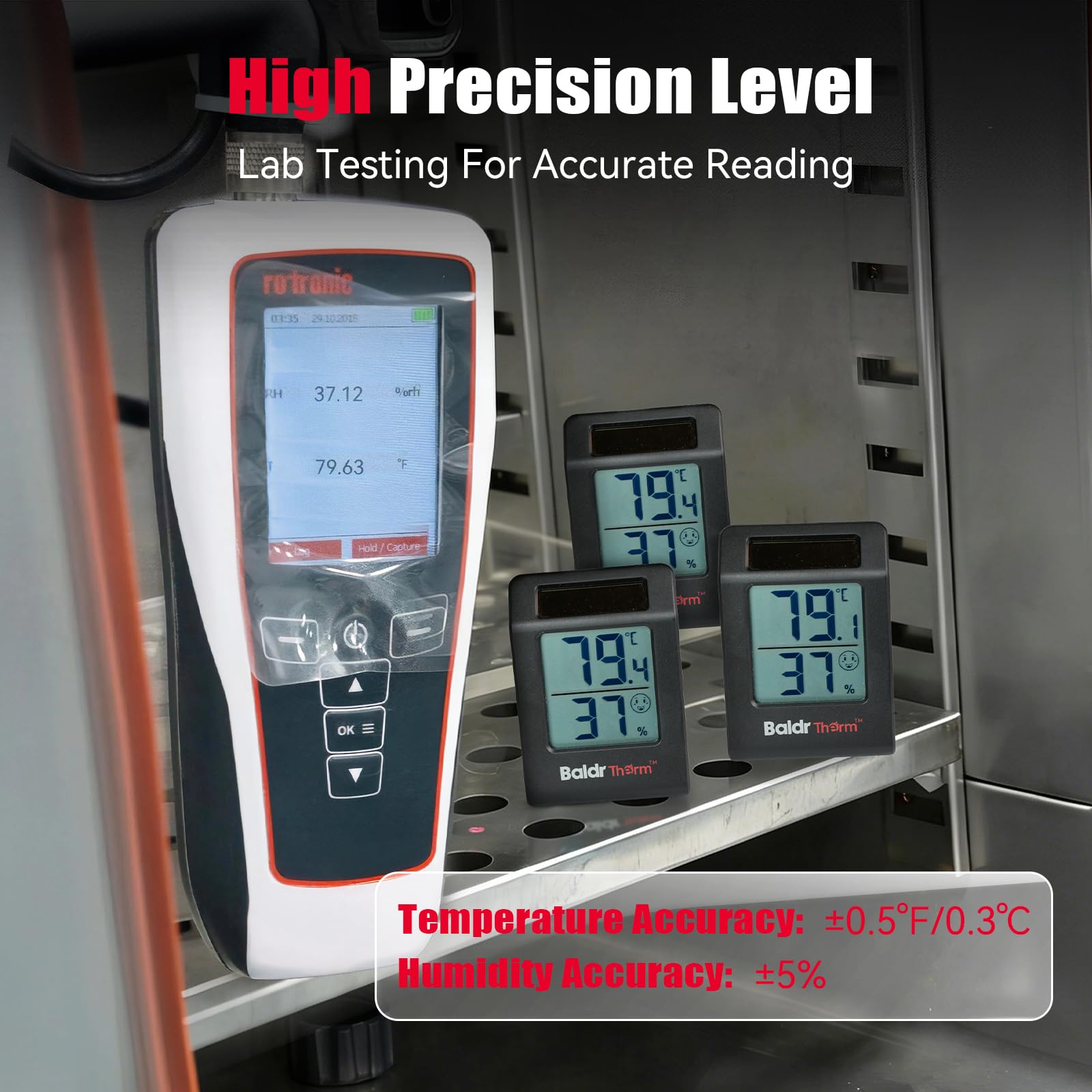 BaldrTherm primer plano del sensor con ventilación para mayor precisión