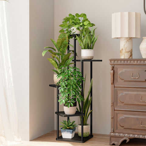 Bamworld detalle de balda MDF resistente que soporta macetas medianas