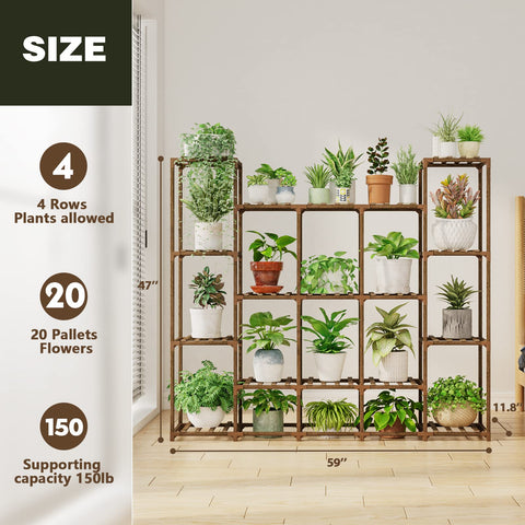 Bamworld estantería en uso en salón aportando verde y decoración