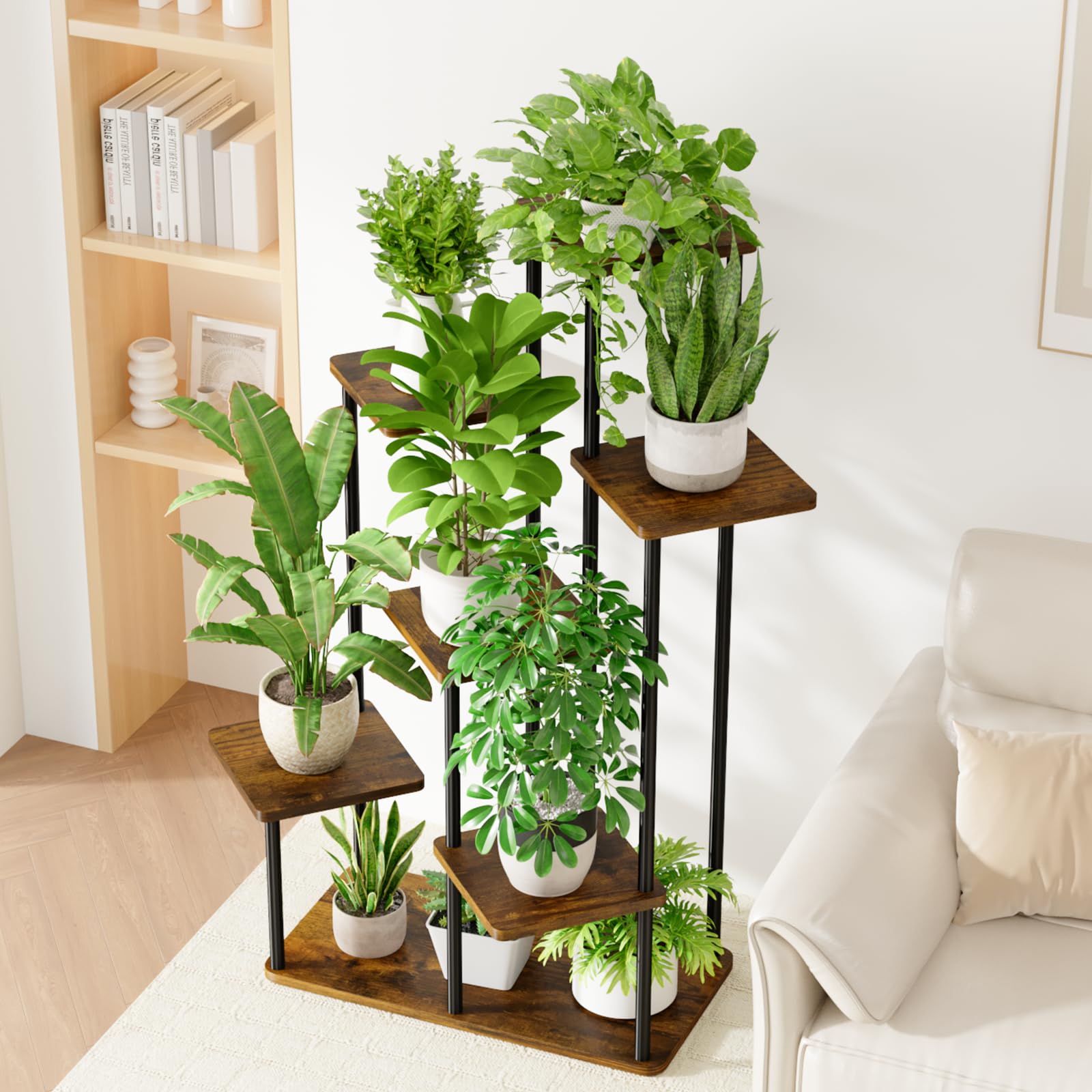 Bamworld estantería en uso en salón realza decoración y ahorra espacio