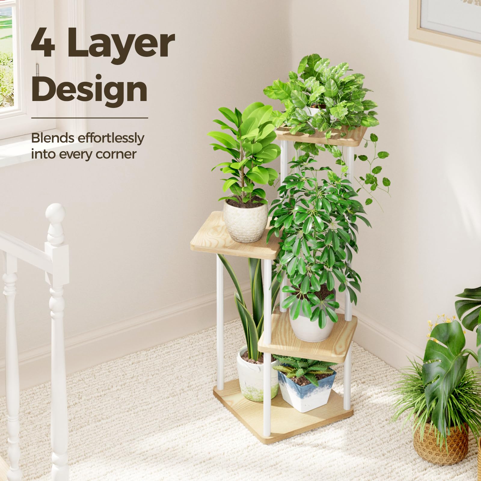Bamworld en uso en salón exhibiendo plantas y decoración ordenada