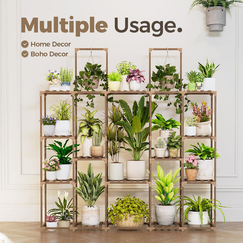 Bamworld estantería en sala con plantas crea rincón verde y aporta decoración