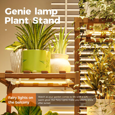Bamworld luz LED encendida sobre plantas aporta espectro para crecimiento