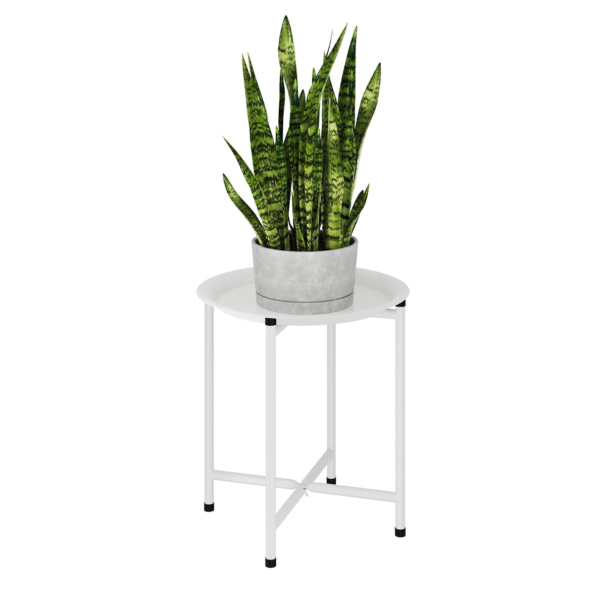 Bamworld soporte frontal blanco mostrando diseño y ahorro de espacio