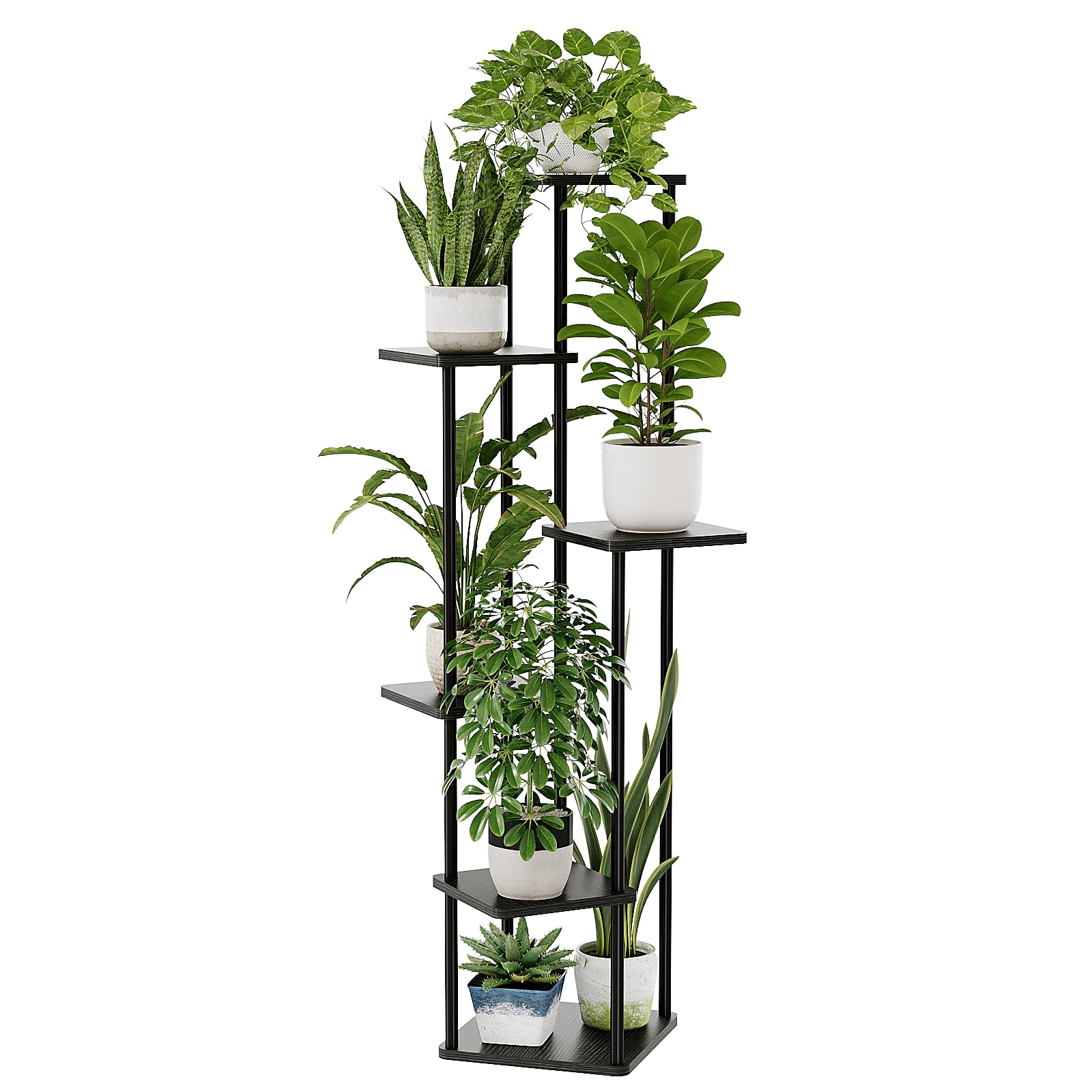 Bamworld soporte plantas frontal mostrando varios niveles y organización eficiente