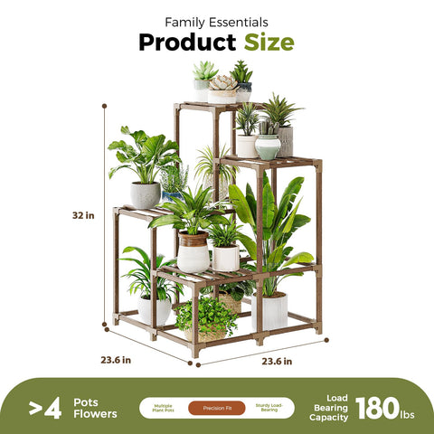 Bamworld soporte en balcón con plantas que optimiza espacio exterior cubierto